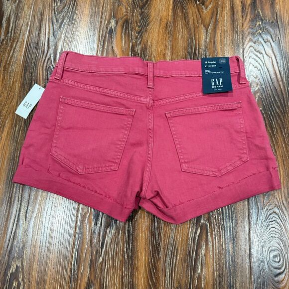 GAP Pants - New GAP Size 6 / 28 Regular 3” Shorts Red Mid-rise Stretch Easy